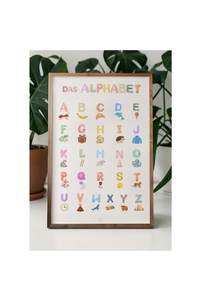Generic Brand 1pc Alphabet Canvas Wall Art Print, ABC Learning Canvas Artwork...