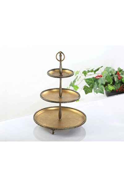 BULUTHOMEAKSESUAR Antique 3-Layer Presentation Plate 15Cm/22Cm/30Cm