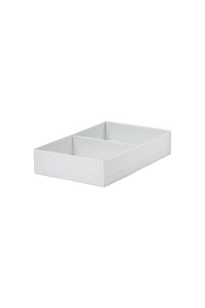 IKEA bölmeli kutu , beyaz-siyah, 32x51x10 cm