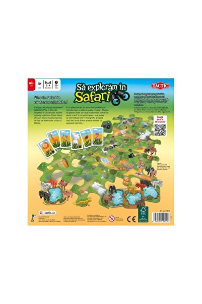 TACTIC Educational board game Să explorăm în safari 59612, 4+, 2–4 players, i...