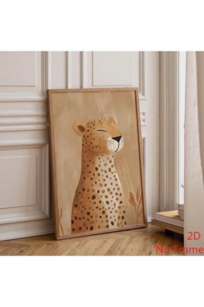 Generic Brand 1pc Cheetah Nursery Safari Animal Scandinavian Baby Canvas Wall...