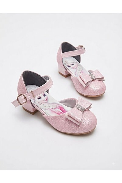 pediashoes حذاء سهرة أنيق للأطفال من ELSALI بكعب صغير باللون الوردي