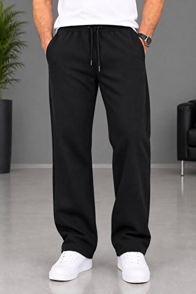 LOADER Men's Black Straight-Leg Relaxed Fit Sweatpants