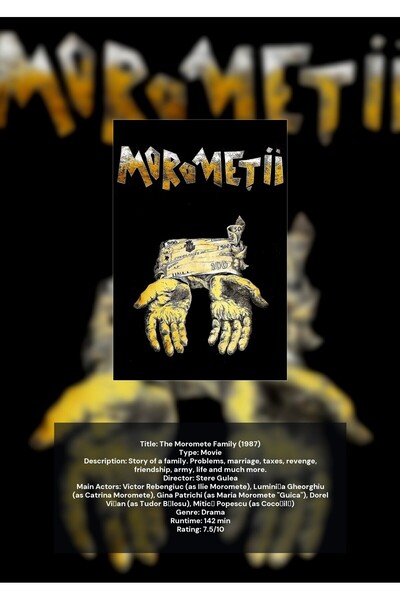 OEM Poster Infografic Familia Moromete, Literatură Română, Carton 250g, A4