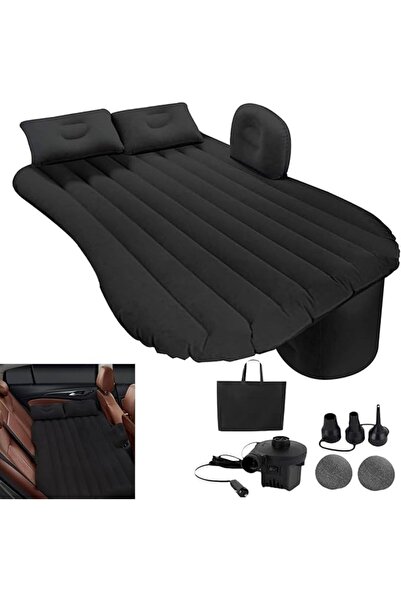 LinJie Car Air Mattress, Portable Car Travel Bed, Removable Black Backseat Ai...