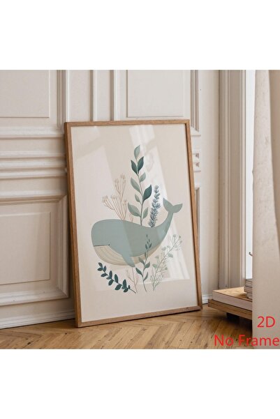 Generic Brand 1pc Minimalist Whale Art Scandinavian Nursery Coastal Baby Room...