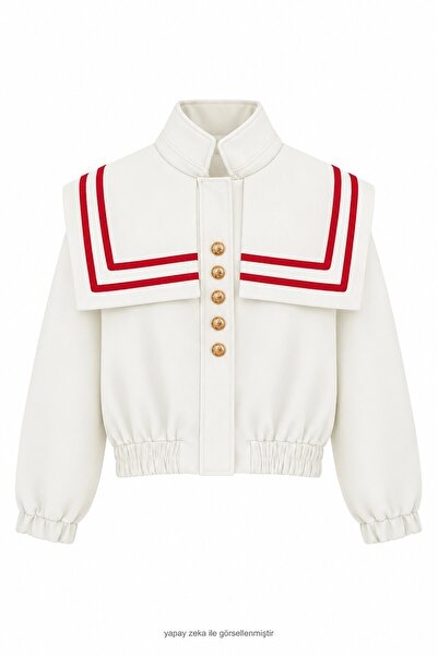 elif teke Sailor Collar Jacket Ecru