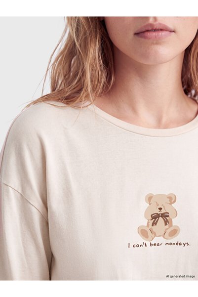LC Waikiki Colecția Shining Store: Set de pijamale pentru femei cu imprimeu Sparkly Choices Zero Roba Yaka