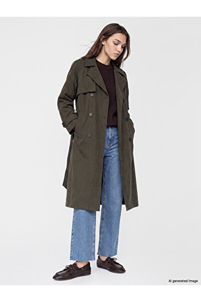 LC Waikiki I Belted Women's Gabardine Trench Coat from Freezen Store