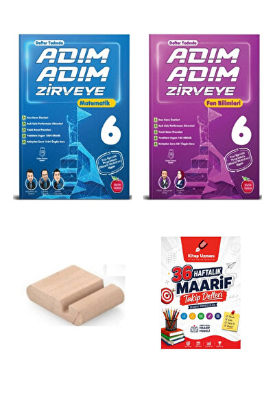 6.Sınıf Fen Bilimleri Matematik ADIM ADIM ZİRVEYE 2027 Maarif Modeli+Telefon Tutucu +Maarif Defteri