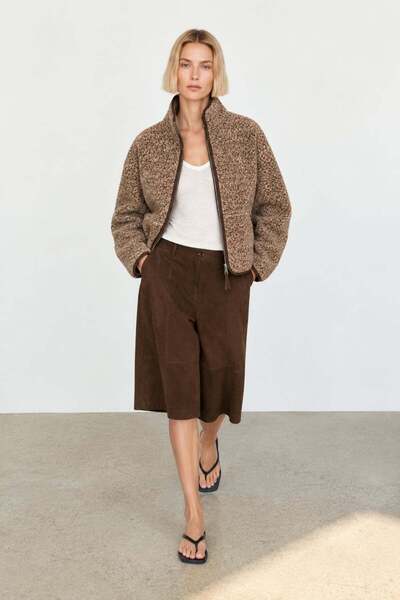 5in1Canpolat Brown Fleece Jacket 22874