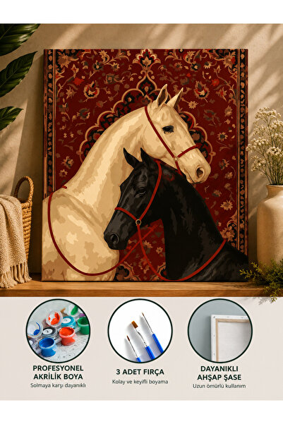 LUNA DİZAYN Sayılarla Boyama 40x50 cm Tuval Seti - Boyaları Ve Fırçaları Dahi...
