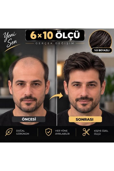 Hairtime %5 BEYAZLI 6X10 PROTEZ SAÇ – MUHTEŞEM DOĞAL GÖRÜNÜM – HER YÖNE AYRIL...