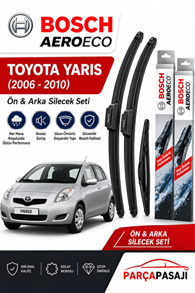 Bosch Toyota Yaris Ön Arka Silecek (2006-2010) Aeroeco