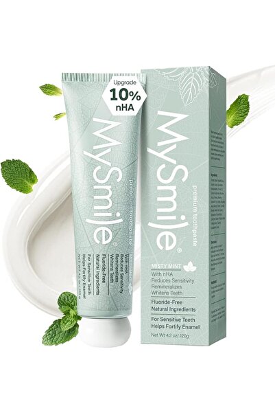 mysmile Fluoride Free Toothpaste, Nano Hydroxyapatite for Sensitive Teeth, St...