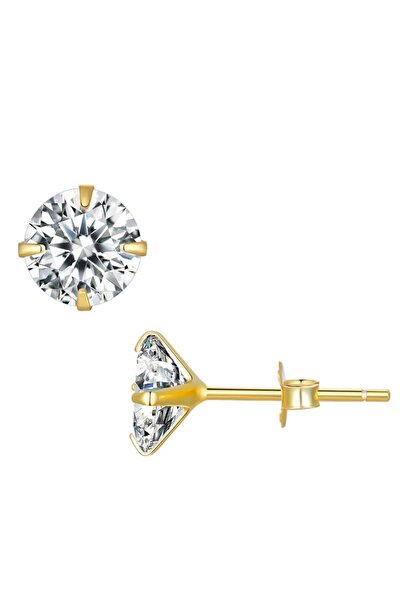 Trusky Cercei de aur, zirconii din argint, 7 mm, argint 925