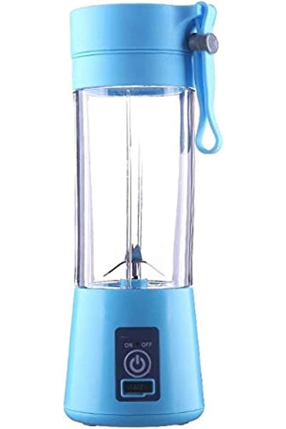 Cristy Portable USB Rechargeable Juicer (Blue, 380ml)