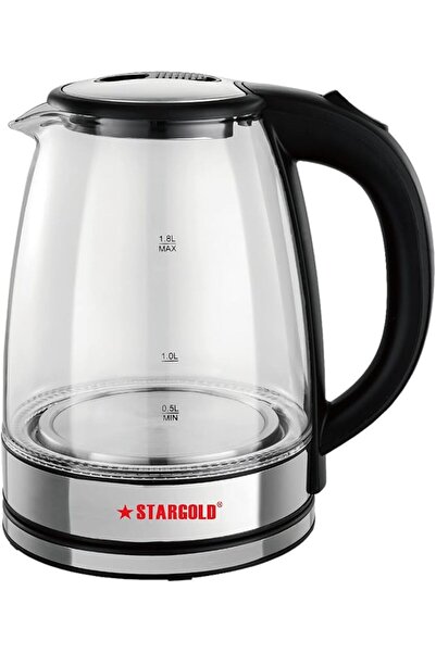 Stargold Glass Body Electric Kettle with Stainless Steel Lid-Auto Shut Off - ...