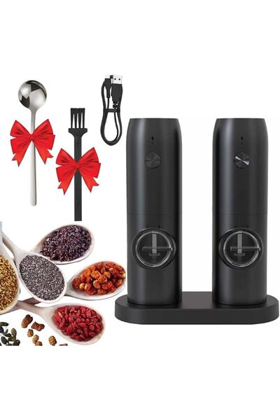 GENERAL Electric Salt and Pepper Grinder Set, One-Handed, Adjustable Coarsene...