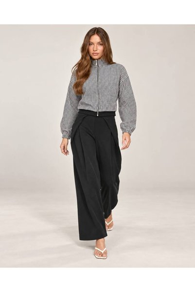 Aida Fashion Kareli Bomber Ceket