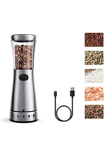 GENERAL Gravity Electric Salt and Pepper Grinder 5 Coarseness Levels USB Rech...
