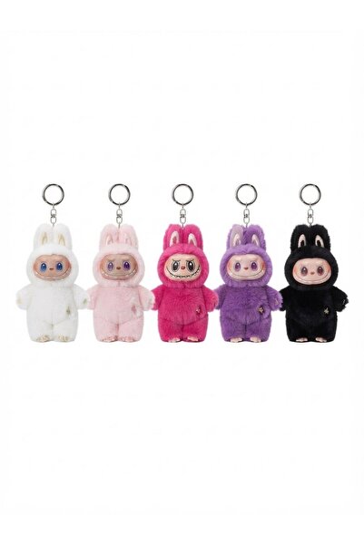 abnturk 1 Adet Fiyatı (20x8 cm) Tüylü Peluş Labubu Figürlü Anahtarlık ve Çant...