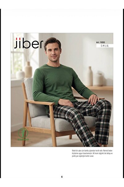 Jiber 15353 ERKEK BAMBU KIŞLIK PİJAMA TAKIMI