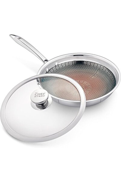 theanemos The Chef Story Tri-Geo Series Triply Honeycomb | Frying Pan 26 cm |...