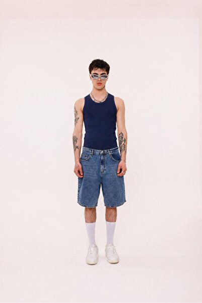 Genel Markalar Lacivert Tank Top Fitilli Atlet