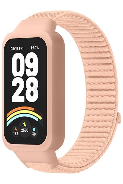 Dmay Xiaomi Redmi Smart Band 3 / Xiaomi Smart Band 9 Active Compatible Nylon Strap with Velcro Fabric Cord