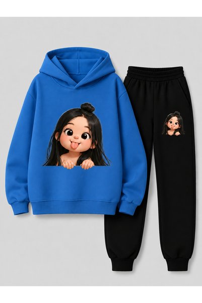 VODEXA Hooded Kids Sweatshirt Tracksuit Set – Winter Top and Bottom Set
