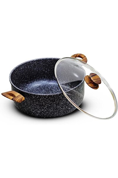 Sweet Home Marble Casserole Non-Stick Pan with Lid – 26 cm Cooking Pot, Durab...