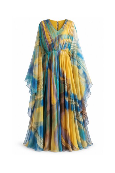 Albie Women's Evening Dress Printed Multi-Color Stylish Dress
