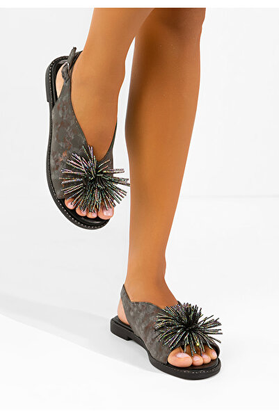B T Shoes Araminta black flat Sandals