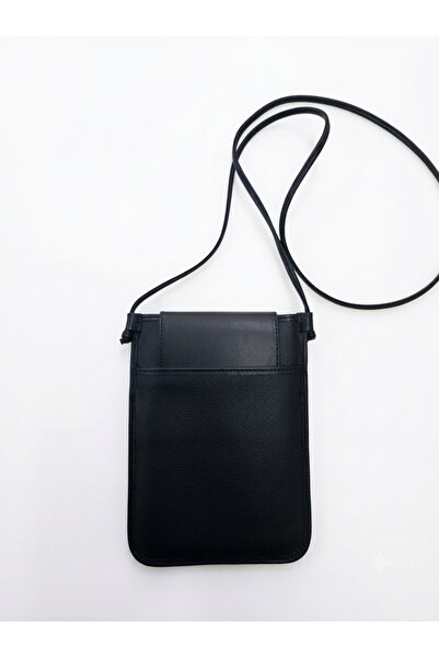 Ose Maxi Paris Phone Bag Black Leather