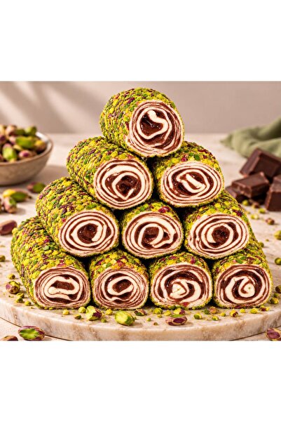 sweetora File Antep Fıstıklı Çikolatalı Sarma Lokum 1 KG