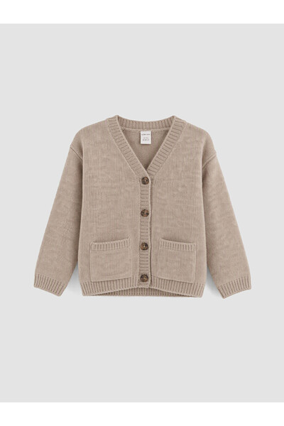 LC Waikiki Rmz Gi̇yi̇m Farkiyla V Dikim Baby Boy Knitwear Sweater