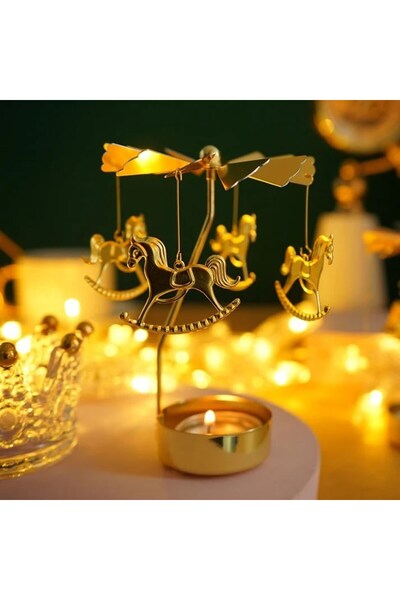 hediyesahibi Atlı Karınca Temalı Tealight Mumluk – Dekoratif Masa Üstü Aksesuar
