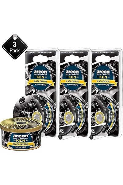 Areon Home Perfume أريون - معطر جو كين بلاك كريستال - (عبوة من 3 قطع)
