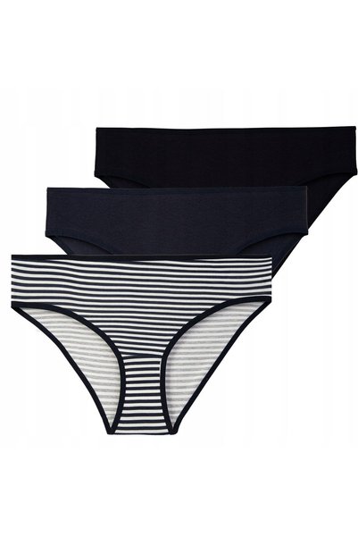 MORAJ Chiloți bikini de damă din bumbac, set de 3, confortabili, clasici, XXL...