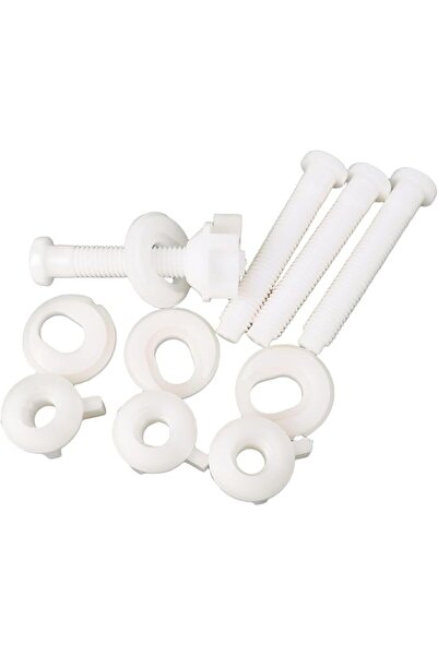 KASTWAVE 4 PCS Toilet Seat Hardware Replacement Kit, Durable Plastic Bolts, N...