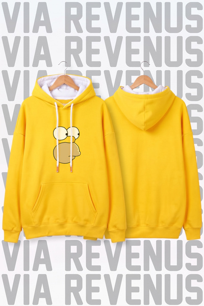 Vordevia Simpsons široka unisex žuta majica sa kapuljačom - 3 niti unutrašnje...