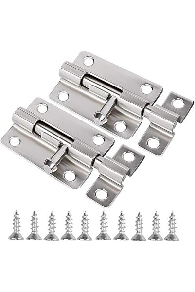 GENERAL 2 Piece Door Security Slide Latch Lock, Door Bolt Cylindrical Sliding...