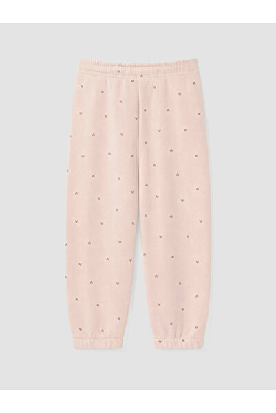 LC Waikiki Rmz Gi̇yi̇m Farkiyla Heart Printed Girls' Thick Jogger Sweatpants