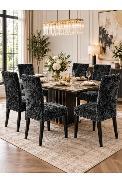 OEM Huse Catifea pentru Scaune – Set 6 Bucăți