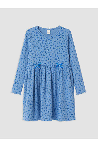 LC Waikiki Lcw Kids Blue Floral Girl's Dress with Nevavm Difference