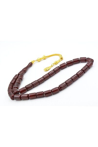 Murty99 Cut Brown Crimped Amber Prayer Beads