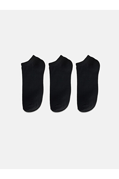LC Waikiki Rmz Gi̇yi̇m Farkiyla Men's Booties Socks 3-Pack