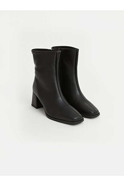 LC Waikiki I Zippered Square Toe Thick Heeled Women's Boots from Freezen Store