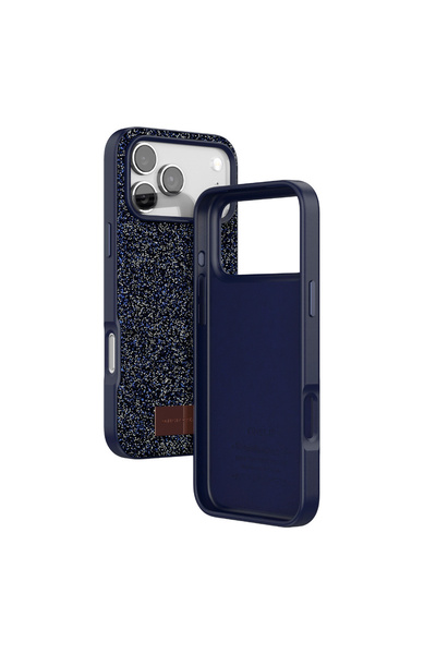 Rivor Apple iPhone 17 Pro Max & iPhone 18 Pro Max Uyumlu Kılıf Kamera Çıkıntı Taşlı Boncuk İşlemeli Simli Renkli Premium Sert Kapak